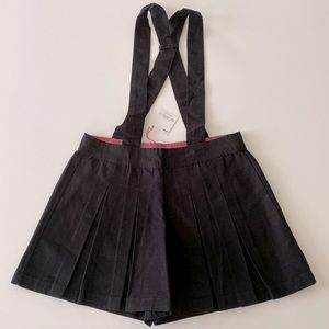 Anais & I New York Shorts Skirt with Suspenders Pleaded Girls Black New